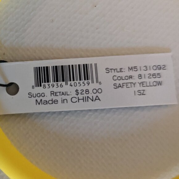 NWT Marc by Marc Jacobs Silver Charm Yellow Silicone Rubber Bracelet Designer - Picture 6 of 6
